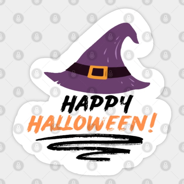 Happy Halloween Graphic T-Shirt Sticker by The Print Palace